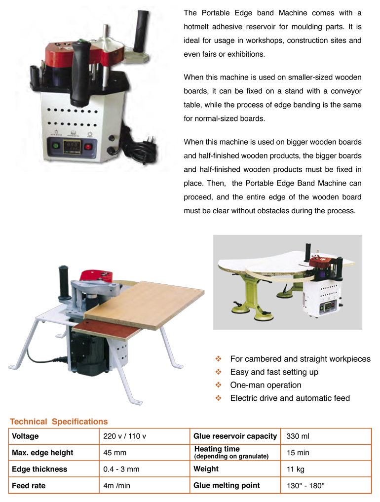TR157 Portable Edge Band Machine Manufacturer